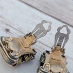 Vintage Clip On Earrings Chunky Industrial Hoops Photo 7