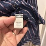 Converse  ONE STAR Womens Navy Maroon Striped Ruffle‎ Front Shirt NWT Academia Photo 7