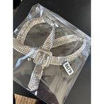 vintage Silver Mesh Buckle Necklace Adjustable Length 16 Photo 3