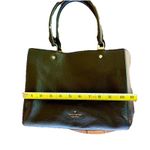 Kate Spade Leila Medium Triple Compartment Satchel Bag Black Pebbled Leather Photo 4