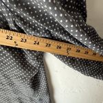 Fred David ‎ Blouse Womens 1X Gray White Polka Dot Long Sleeve Lace Up Top Plus Photo 8