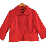 J.Crew Linen Orange One Button Bell Sleeve Jacket Size 4 Photo 0