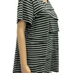 Dress Barn Tiered Short Sleeve Boat Neck Striped Green and White Top Womens 2X Photo 3