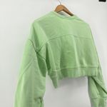 Aerie OFFLINE by  Cropped Sweatshirt Snap Pullover Top Thumb Hole Medium‎ Lime Photo 6