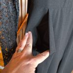 BCBGMAXAZRIA NWT Black Solid Long Lace Sleeve One Piece Jumpsuit Size 10 Photo 5