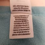 PINK - Victoria's Secret {M} PINK VS Mesh V Cutout Crew Pullover Baby Blue Sweatshirt Photo 7