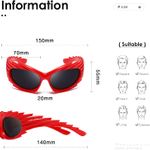 Wrap Around Sunglasses Womens men Swift Oval Trendy Futuristic Sport Shades Y2K Sun Glasses Photo 3