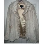 Damselle Ivory Faux Fur Coat White Photo 1