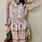 Anthropologie Love The Label Love Sam  Smocked Waist Dress Size Large Photo 0