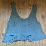 Anthropologie Maronie Slate Blue Button-Down Flowy Tank Top NWOT Photo 6