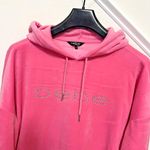 Bebe  Pullover Pink Taffy Rhinestones Logo Sz M NWT Pink Photo 4