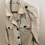 Selene Sport Cream Trench Coat with Belted Waist Size L Photo 3