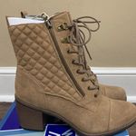 White Mountain Tan Dorsett Lace Up Combat Boots Photo 2