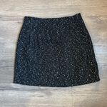 EXPRESS NWT Black Tweed Mini Skirt with Rhinestone Buttons Size 6 Photo 1