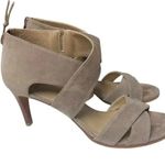 Stuart Weitzman Hug Me CrissCross Sandal Pump Suede Taupe Size 8 Photo 2