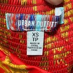 Urban Outfitters New Mini Slip Dress Red Gold Bustier Satin Size XS Extra Small Photo 7