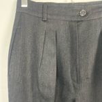 Max Mara  Dark Heather grey high rise cuffed 100% wool trousers size 8 READ Photo 4