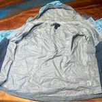 Marmot Hooded Raincoat blue yellow white floral vented size medium Photo 8