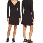 BP Dress Long Sleeve V-Neck Mini Black Solid Casual Neutral Photo 0