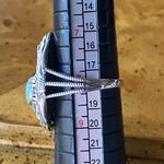 Natural Blue Moon Turquoise Sterling Silver Cowboy Ring Size 8 Photo 7