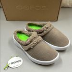 OOFOS Oocoozie Mule Slip On Shoes Chocolate Brown Sherpa Womens Size 8 Tan Photo 0