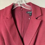 EXPRESS sz 00 Burgundy red deep plunge party jumpsuit Photo 2