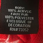 33 Degrees Ugly Christmas Sweater Tinsel Accents Cat Red Size L Photo 6