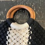 Laude the Label Mini Macramé Bag with Wooden Handles Black Photo 2