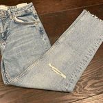 ZARA NWOT blue slim fit hi-rise high rise ripped jeans us 4 Photo 1