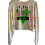 Daydreamer DAY by  NWT Beverly Hills Tie Dye Crop Long Sleeve Tshirt Photo 0