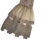 Mind Code Womens Coquette Lace Crop Top Size S Y2K Boho Victorian Bell Sleeve Photo 2