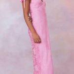 Love Shack Fancy  Jacquard Printed Elegant Pink Maxi Dress NEW Photo 3