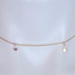 Diamond Shape Dainty Dangle Choker Necklace Gold Photo 0