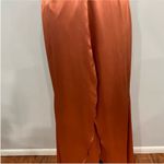 Ciré A Division of Landa Flame Orange Plunge Neck Halter Gown 16 Y2K Photo 2