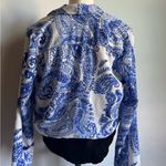 Made in Italy bodysuit S/M fit long sleeve blue coral open front PL Size M Photo 4