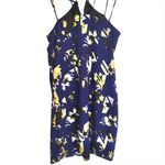 Paper Heart  Blue Black Yellow White Geometric Criss Cross Spaghetti Strap Dress Photo 9