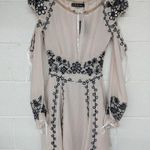 For Love & Lemons new Niccola Blush Embroidered Cutout Long Sleeve Mini Dress Photo 2