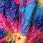 Jasmine Silk by  Vintage Silk Tie‎ Dye Button Up Blouse Rainbow Size Petite Small Photo 3