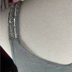 World Market Embellished Boho Sun Dress Beaded Midi Slip Tank Dress Small/Medium Gray Photo 4