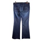 AG The Club Embroidered Dark Wash Denim Flare Boot Cut Jeans Size 30 Blue Photo 4