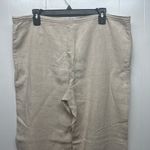 Vintage Lands' End 100% Linen Womens High Rise Pants 16/18 Natural Breathable Photo 6