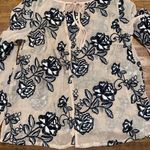 Goldie NWOT  Sheer Floral Metallic Blouse Photo 4