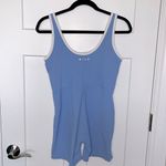 NWOT Wilo Piped Short Ribbed Romper Blue Size M Photo 1