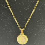 Michael Kors  Women's Gold Plated Pave Crystal Disk Necklace Photo 0