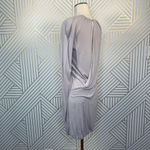 Reiss  Beige Jersey Long Sleeve Draped Back Dress‎ Photo 4
