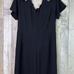 Monteau Los Angeles Size 3X Scallop Neckline Black Cold Shoulder Jumpsuit Photo 8