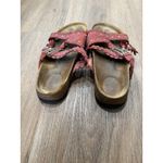 Birkenstock Betula by  Women's Maroon Studded Jeweled Strappy Sandals Size 39 L8 Photo 3