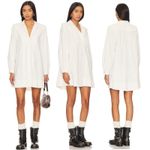 Free People  Cherry Mini Dress in Optic White Medium Western Bohemian Photo 3