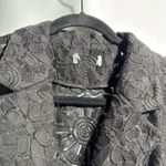 Womens Black Floral Lace Blazer Jacket Sheer Whimsigoth XL Pockets Gothic Office Photo 4