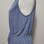 Apt. 9  Slate Blue Sleeveless Vneck Tiered Peplum Knit Top Size Medium Photo 3